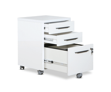 Load image into Gallery viewer, Gammel Mobile File Pedestal - White