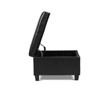 Load image into Gallery viewer, Louise Leather Storage Ottoman
