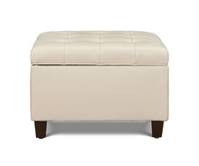 Load image into Gallery viewer, Louise Leather Storage Ottoman