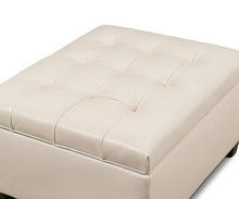 Load image into Gallery viewer, Louise Leather Storage Ottoman