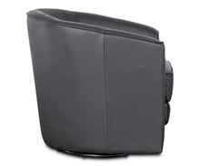 Load image into Gallery viewer, Theva Leather Swivel Chair - Black
