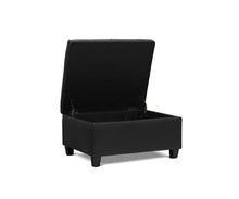 Load image into Gallery viewer, Louise Leather Storage Ottoman
